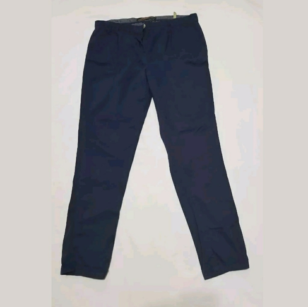 Zara Dress Pants 10 navy blue Chico Slim women